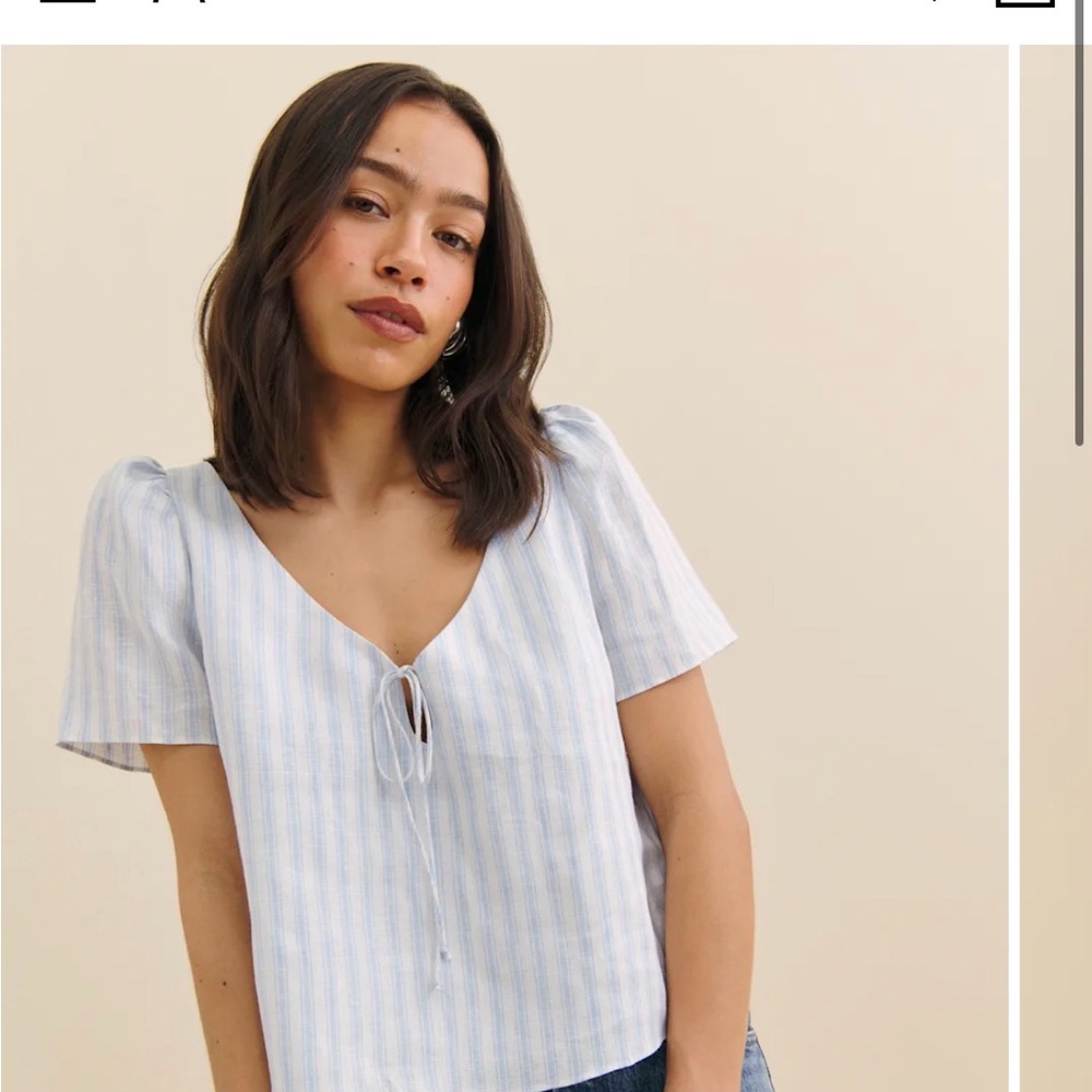 Reformation Mayla Linen Top